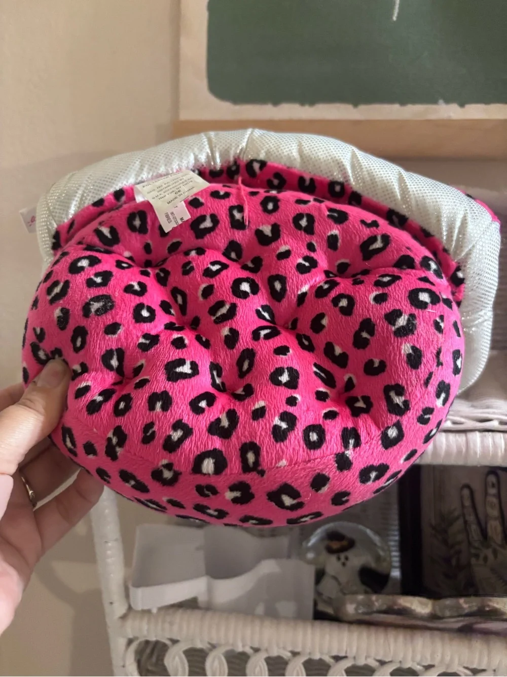 Y2K Justice Pink Leopard Plush Kids Toy Chair
